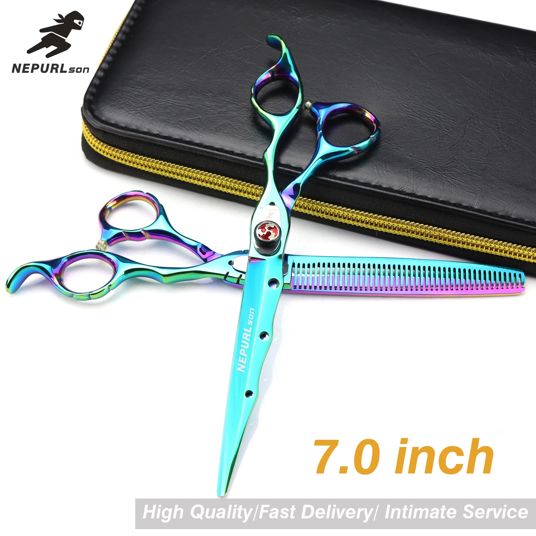 

Professional Shears Dog Pet Grooming 7.0inch Thinning Scissors Polishing Tool Animal Haircut