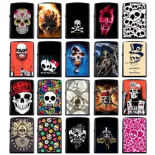 

Personality Multi Style Skull Pattern Kerosene Gasoline Lighter Metal Shell Outer Protect Case For ZP Lighters Replace Accessory