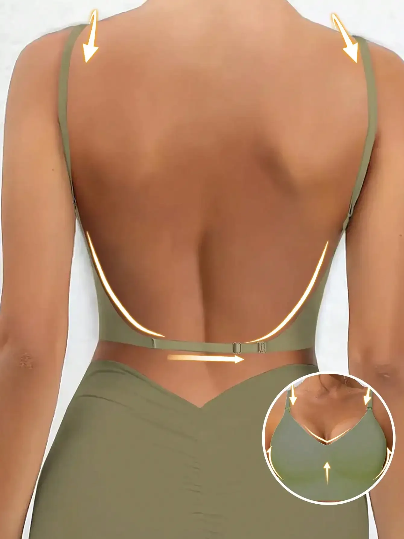 Women's Seamless Backless bra backless strapless underwear Summer bra,Bra For Wedding Dress 5
