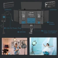 Nagnahz U800+ LED Video Light Photo Studio Lamp Bi-Color 2500K-8500k Dimmable with Tripod Stand Remote for Video Recording Para - Image 3