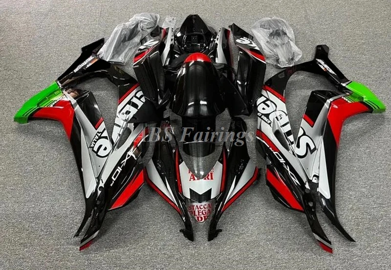 

Комплект обтекателей из АБС-пластика, 4 подарка, подходит для KAWASAKI ZX-10R ZX10R 2016 2017 2018 2019 16 17 18 19, кузов под заказ, серебристо-красный