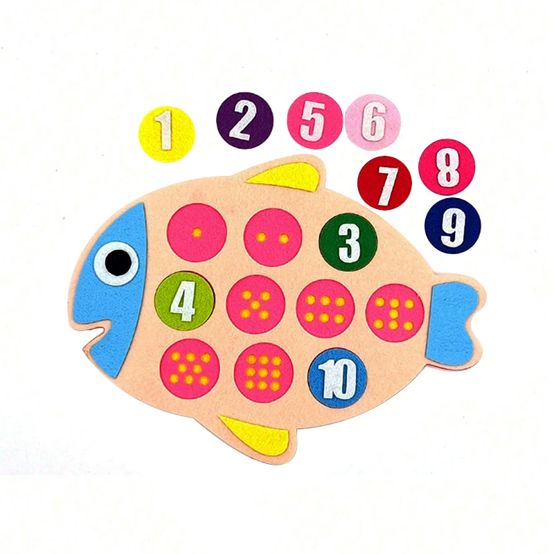 Children DIY Early Education Felt Hands-on Math Toy Supplies for Kindergarten felt hands toys