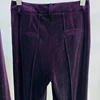 HIGH QUALITY Newest Fall Winter 2025 Designer Suit Set Women's Single Buttons Velvet Blazer Flare Pants Suit 6