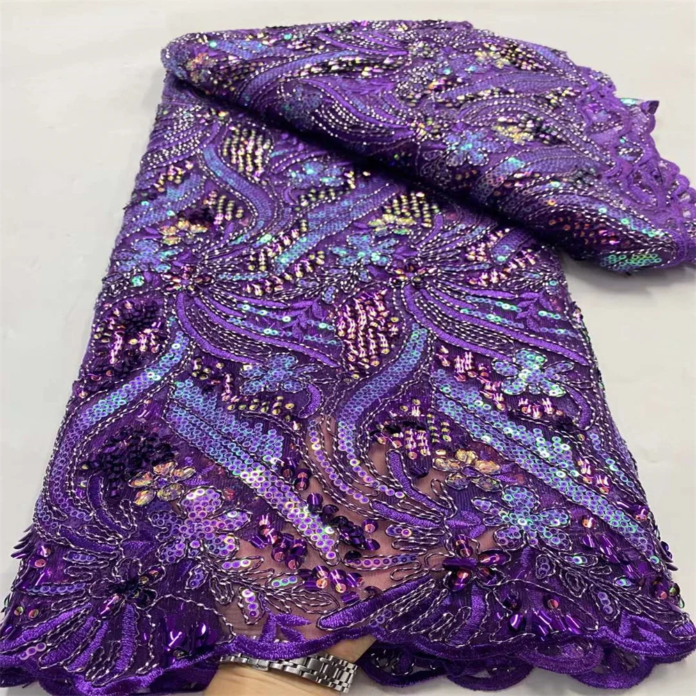 

Высококачественная африканская кружевная ткань 2023, французская сетчатая ткань с блестками, швейная вышитая кружевная тюль, нигерийская кружевная ткань, платье