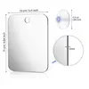 Acrylic Anti Fog Mirror Bathroom Tools Shower Shaving Fogless Mirror Washroom Travel With Wall Suction For Men Women 13*17cm 6