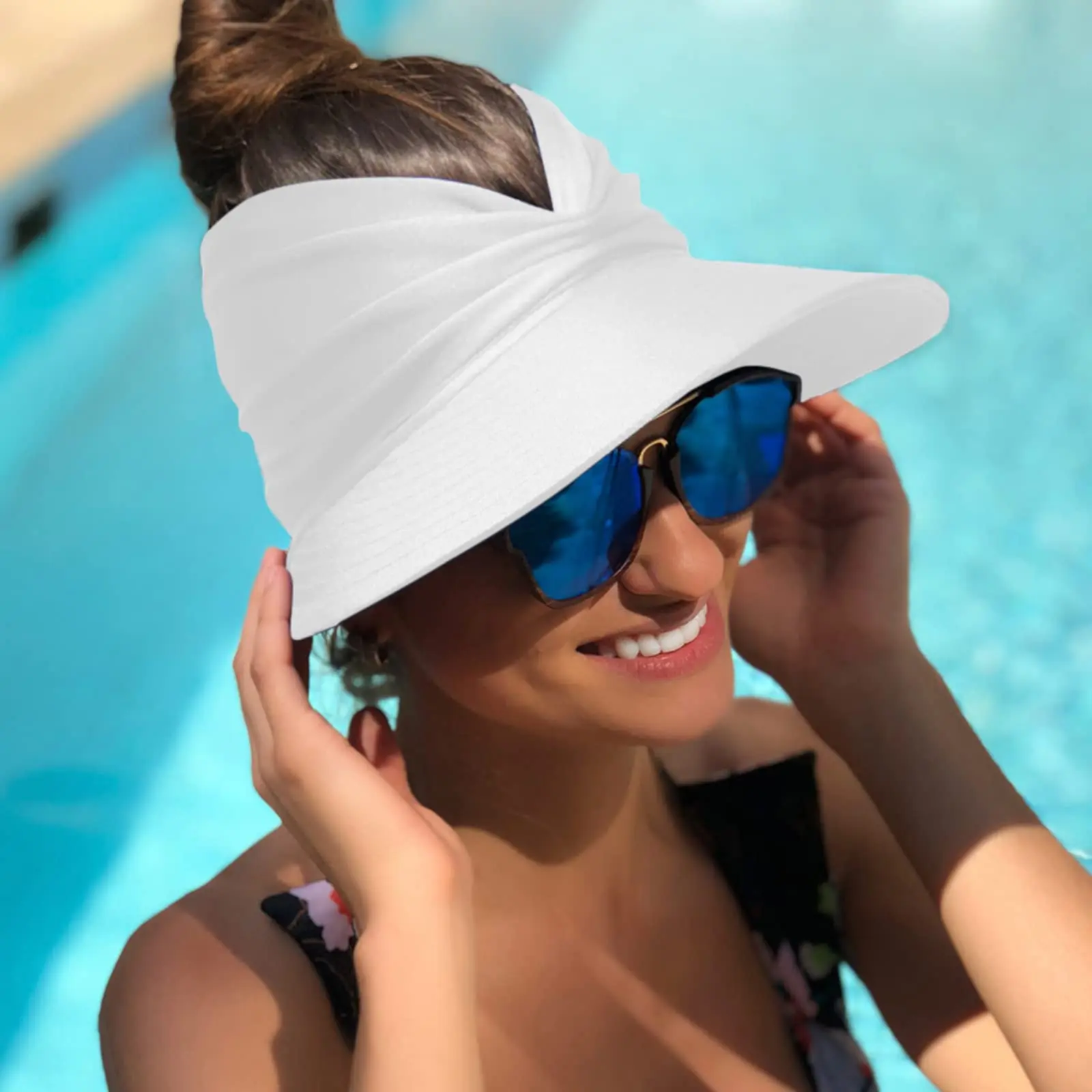 Fashionable Sun Protective/UV blocking swimming hats/bandanna square back 