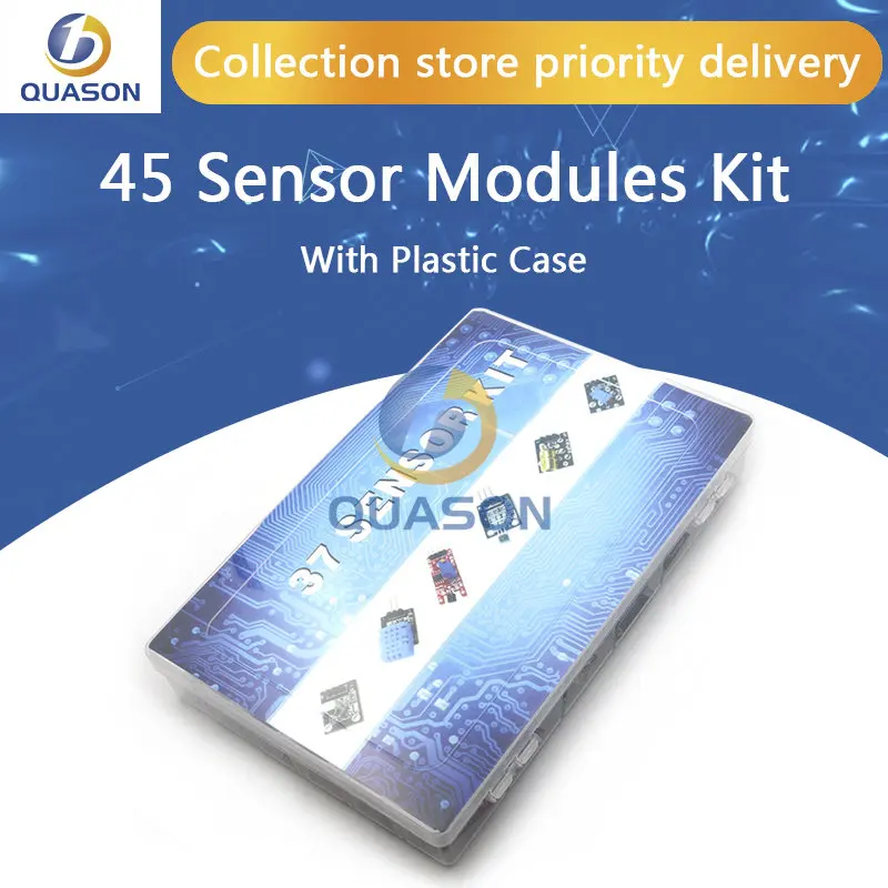 Per Arduino 45 In 1 Moduli Sensori Starter Kit Meglio Del Kit Sensore 37In1 Kit Sensore 37 In 1 Uno R3 Mega2560
