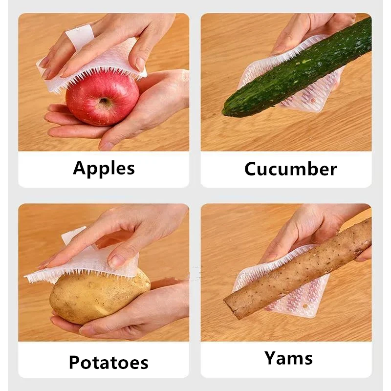 Soft Fruit Vegetable Brush Multifunctional Potato Root to Mud Brushes Kitchen Wash Gadgets Household Dishwashing Cleaning Tools