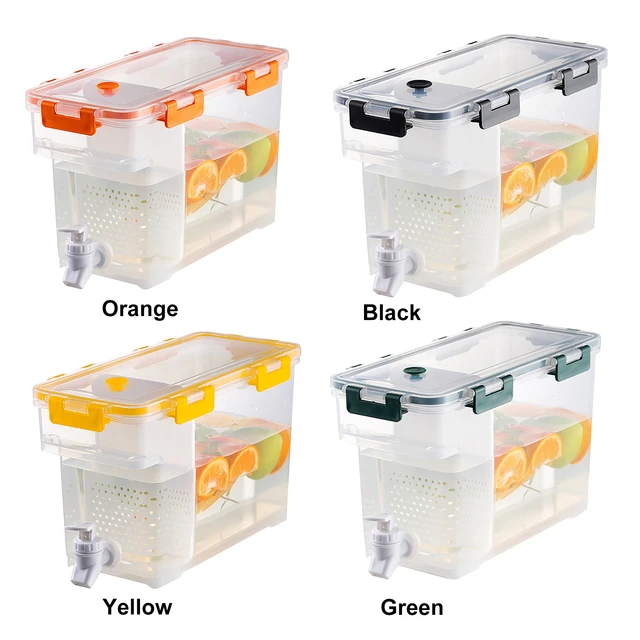 Plastic Drink Dispenser with Leak-Proof Spigot Clear Rectangular