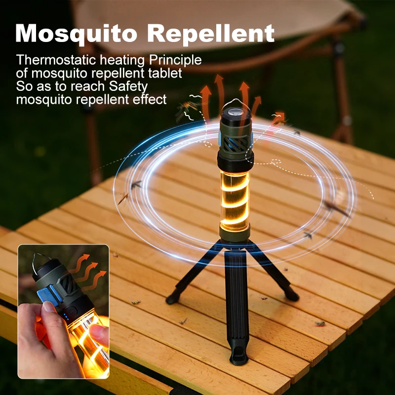 3000mAh Rechargeable Mosquito Repellent Camping Light Magnetic Mosquito Killler Lamp Repeller Pads Outdoor Tent Fishing Travel