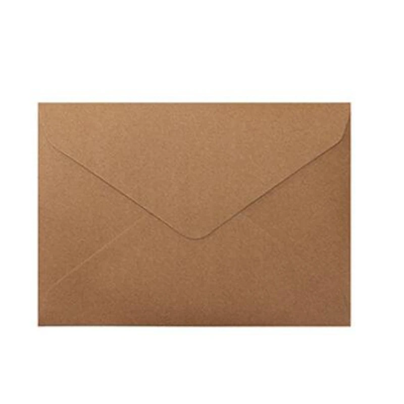 

50 шт., конверты из крафт-бумаги в стиле ретро, ​​открытка, приглашение, письмо, канцелярские принадлежности, бумажный пакет,