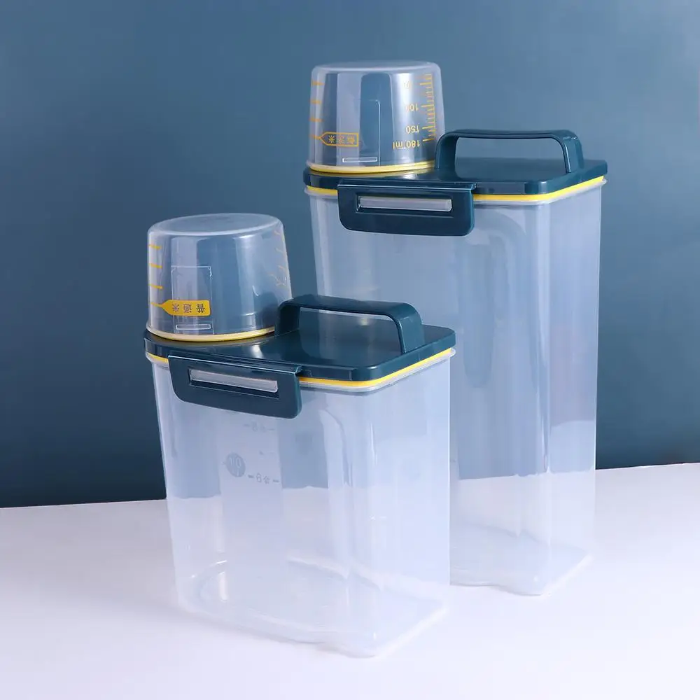 Title 14, 1.5kg/2kg Dog Cat Food Pail Plastic Storage Tan...