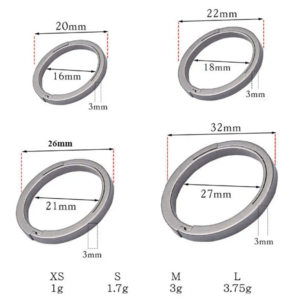 Premium Titanium Alloy Key Ring - Lightweight & Durable Keychain with Buckle Pendant - Stylish Men's Accessory and Creative Gift