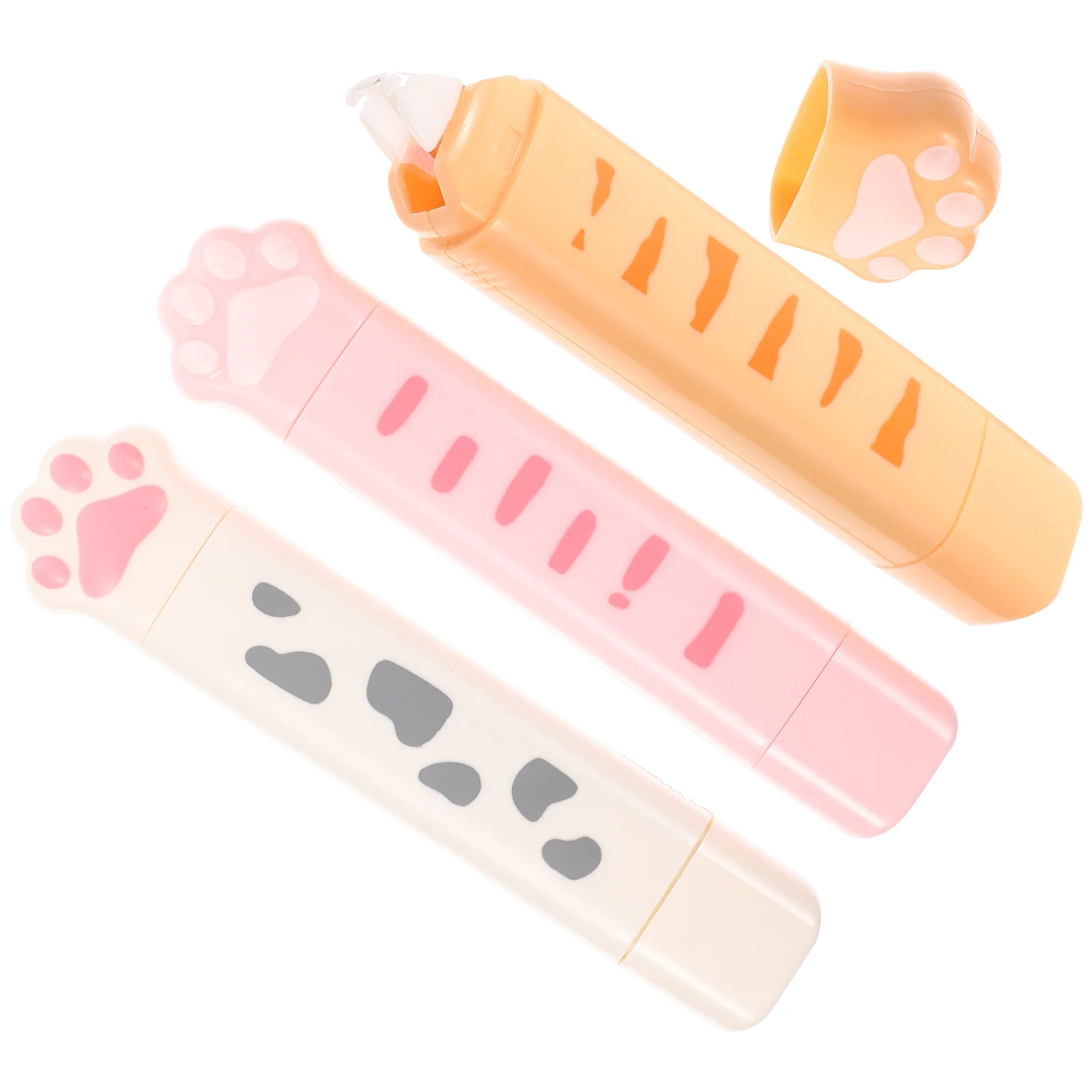 

3Pcs White-out Correction Double Sided Tapes Students Correction Double Sided Tapes Transparent Dispenser Correction Double