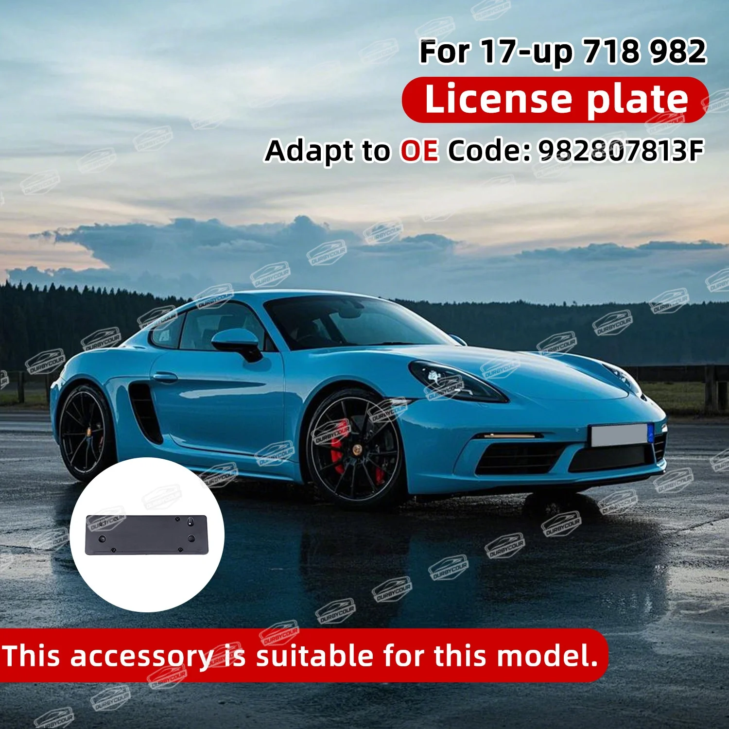 2017년 이후 Porsche 718 982 OE 앞 범퍼 번호판 OE 982807813 F OE 교체 부품