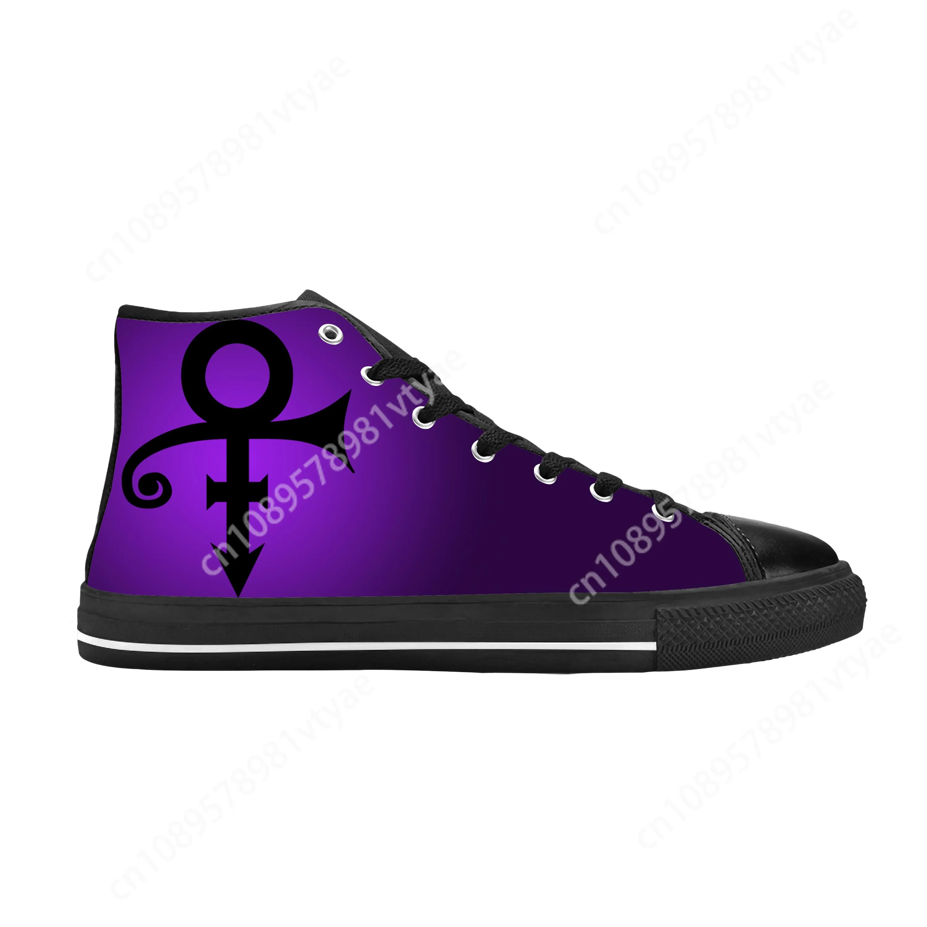 Prince Rogers Nelson Purple Rain Love Symbol Cool Casual Cloth Shoes High Top Comfortable Breathable Custom Men Women Sneakers 5
