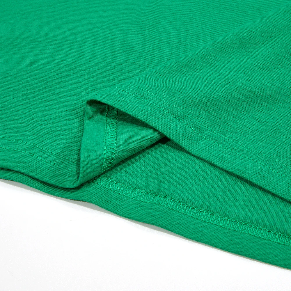 Green Solid Color Clothing Male T Shirts High Quality Cotton Tshirt Summer Casual Cotton Tops Hip Hop Breathable Tee Clothes 6