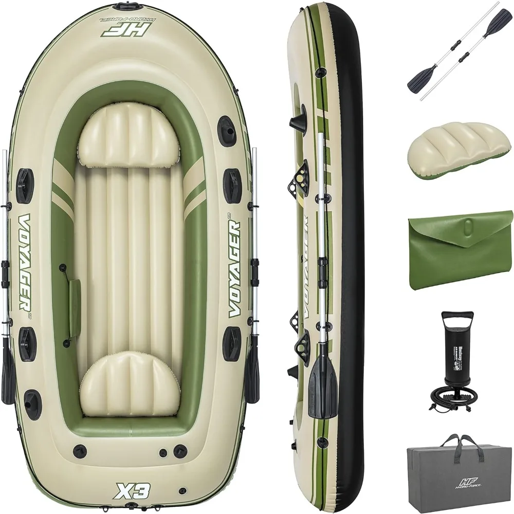 

Inflatable Boat, Raft Set | Inflatable Boat for Kids and Adults, Durable Construction and Optimal Stability, Ponds, Kayaking