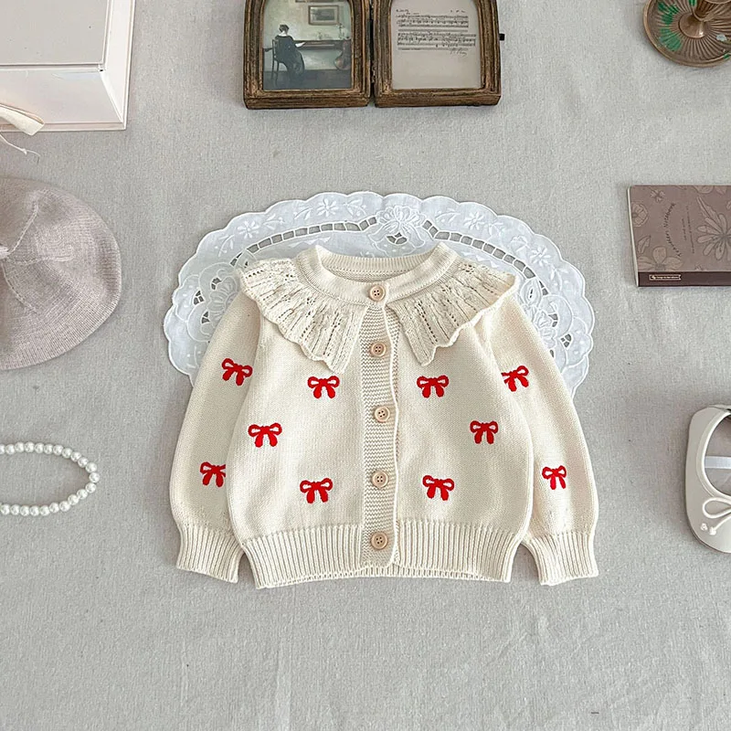 Autumn Baby Girls Knitted Cardigan Sweater