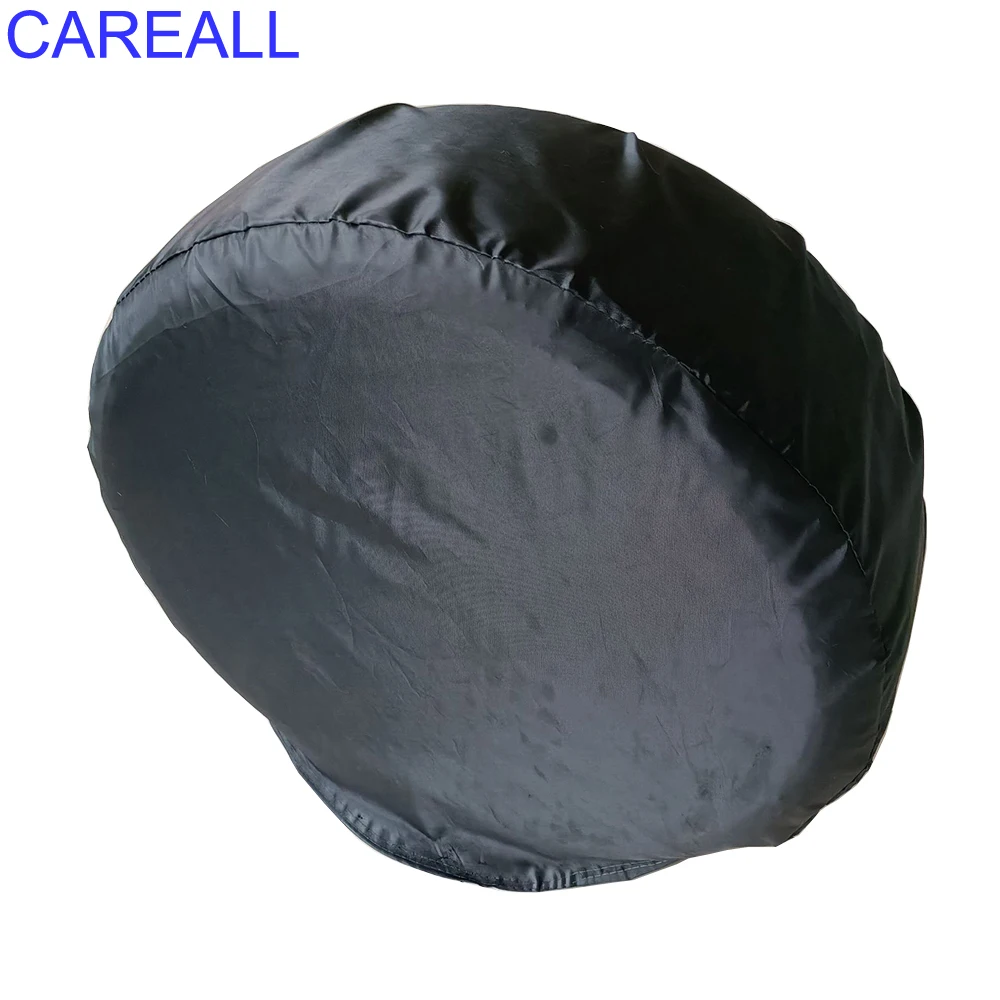 CAREALL 25inch Waterproof Car Tire Cover Storage Bag 420D Oxford Cloth RV Wheel Protector Black Dust-proof Tyre Gard