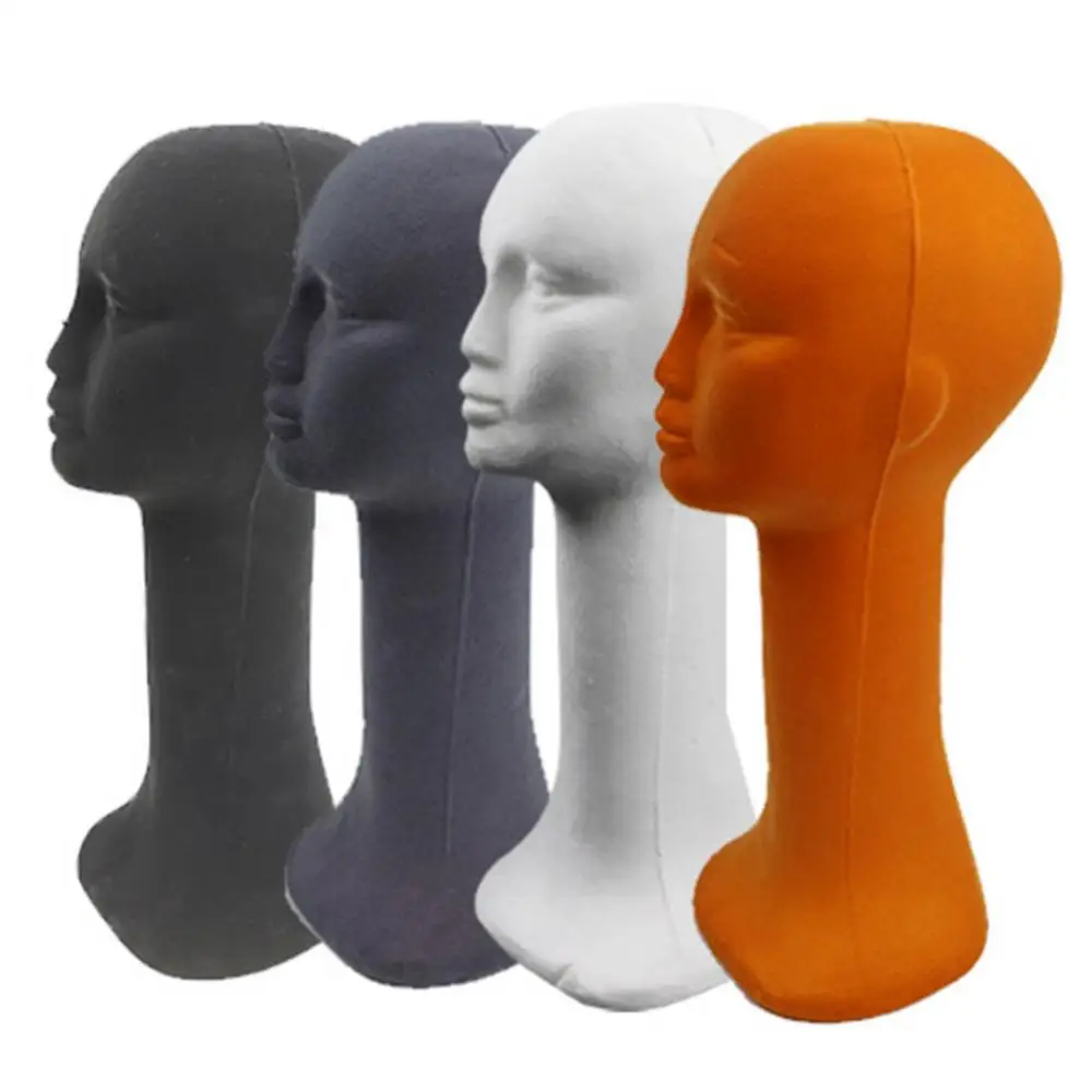 Foam Display Stand Scarf Hat Holder Adult Mannequin Head DIY Styling Makeup Wig Display Stand Rack Mannequin Manikin Head Model