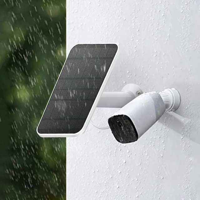 4W Solar Panel for Eufy Eufycam Cam 2/2C/2C Pro/E/2 Pro Cam Weatherproof Wall Mount Rotatable Brackets with 9.8ft Power Cable 3