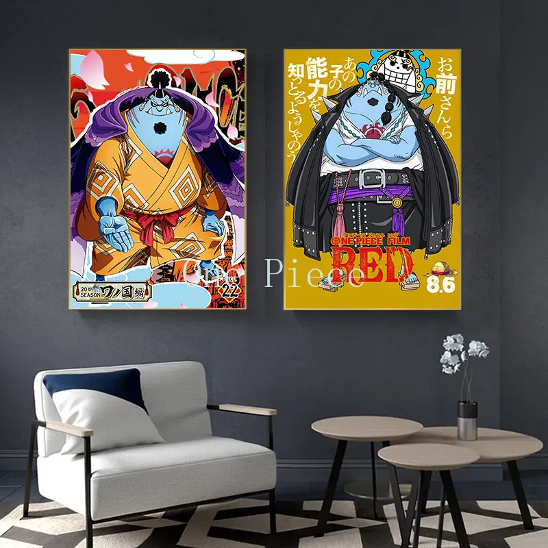 

Japanese anime One Piece Canvas Poster Print Picture Jinbe Mural Wall Art Prints Child Room Decoration Living Room Home Decor