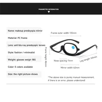 Magnifying Glasses Rotating Makeup Reading Glasses Anti Blue Light Make-up presbyopic Eyeglasses Diopter +1.0 +1.5 +2.0 To +4.0 6