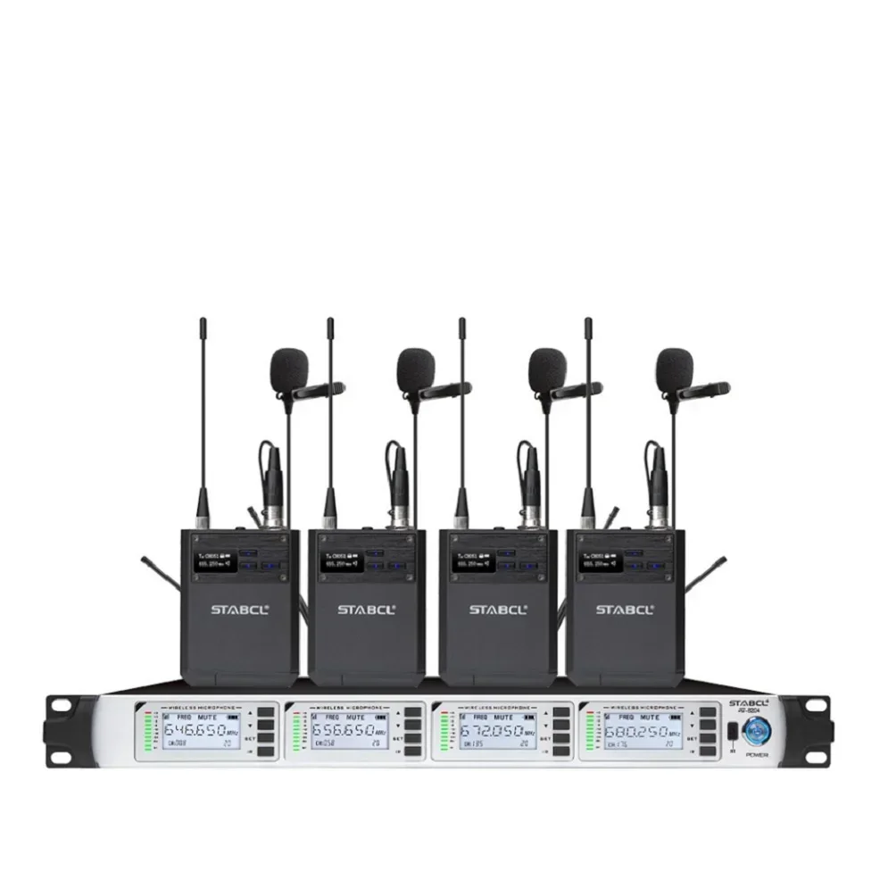 

ST-8204 Высококачественный компактный беспроводной 4-канальный ручной микрофон