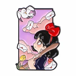 Japanese Anime Enamel Pin - Cartoon Girls and Cats Brooch Lapel Badge for Clothing and Accessories (4)