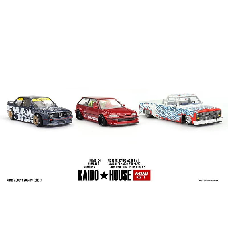 PreSale Kaido House MINIGT 1:64 M3 E30 GTR R34 Carbon 510 NSX CIVIC Wagon 240Z Silverado Diecast Car Model Toys Monthly Updates 4