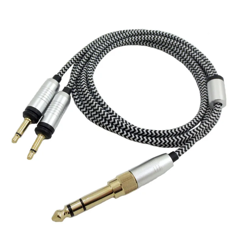 Replacement Headset Cord for Focal ELEGIA Upgrade Cable 3.5mm Male 6.35mm to Double 3.5mm Male Cord Replacements