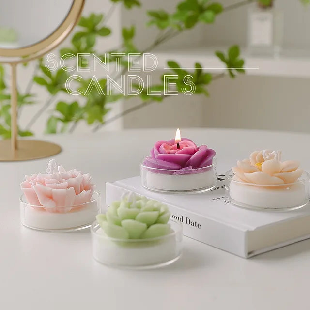 Ins Szimulációs Virágok Illatos Gyertyák Születésnapi Ajándékok Esküvői Dekoráció Rózsa Arumatikus Otthoni Fogadalmi Gyertya
