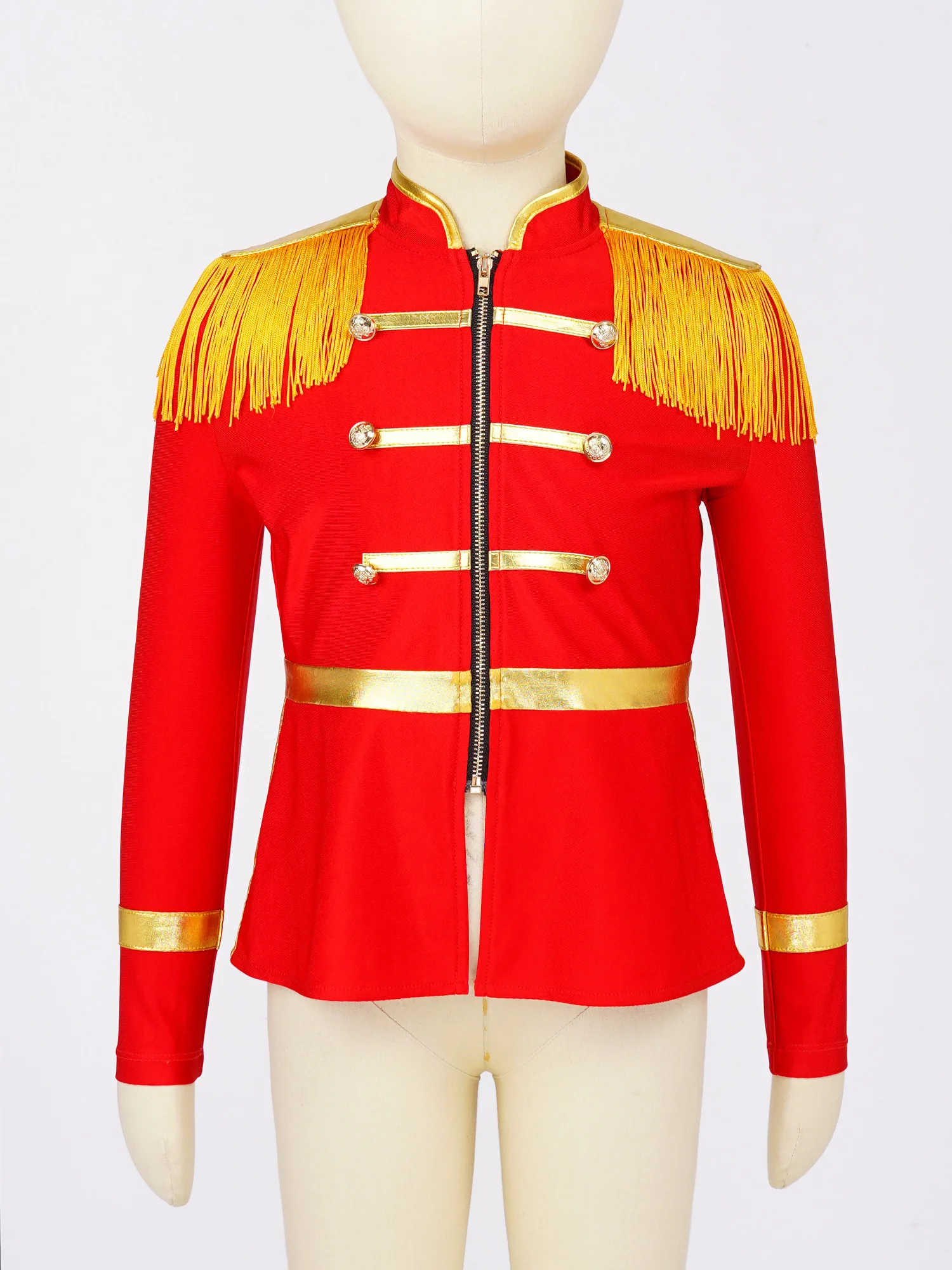 Kids Drum Trumpet Costume Royal Honor Guard Uniform Girls Boys Tassel Circus Ringmaster Jacket Halloween Nutcrackers Costumes Cosplay Costume