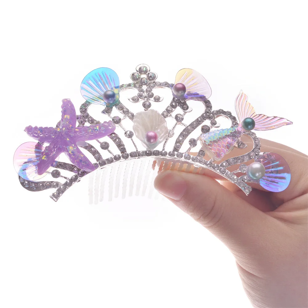Mermaid Diamond Crown Princess Hairpin Hair Accessories