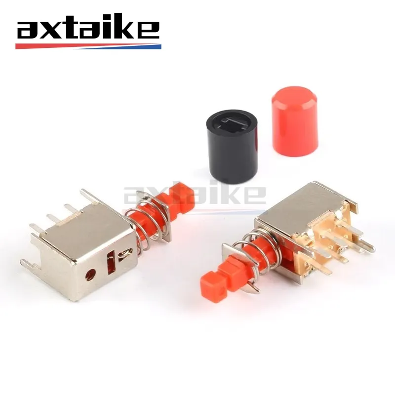 10 Pz Ps-22F02 A03 Direttamente Interruttore A Chiave 6Pin Autobloccante/Sbloccato Rosso Comune Interruttori A Pulsante Di Alimentazione Per Set-Top B