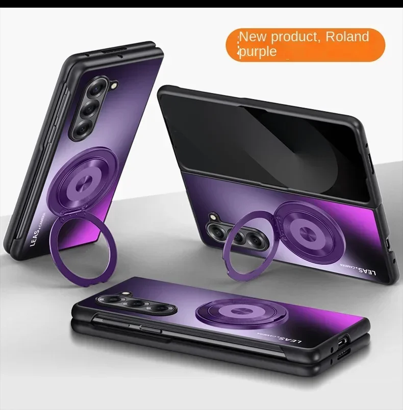 AG Frosted Matte Stand Phone Case with Shockproof Magnetic Ring Holder and Hard Bumper