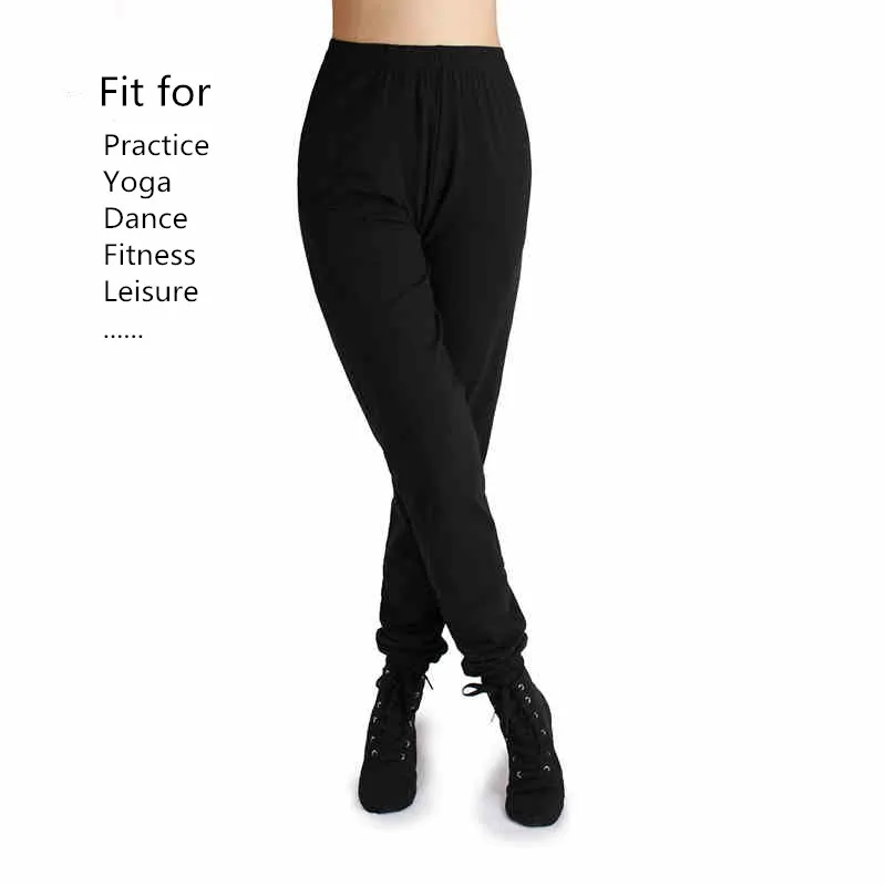 2023 New Desigh Black Dance Pants Stretch Women Harem Pants Loose Long Trousers Dance Club Top