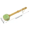 Wooden Long Handle Silicone Bath Brush Body Shower Scrubber Back Brushes Multifunction Massage Cleaning Scrubbers 5