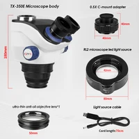 ميكروسكوب TX-350e V1.1 ثلاثي العدسات – زووم 7X-50X مع عدسات رؤية واسعة جداً (WF10X/23mm) 4