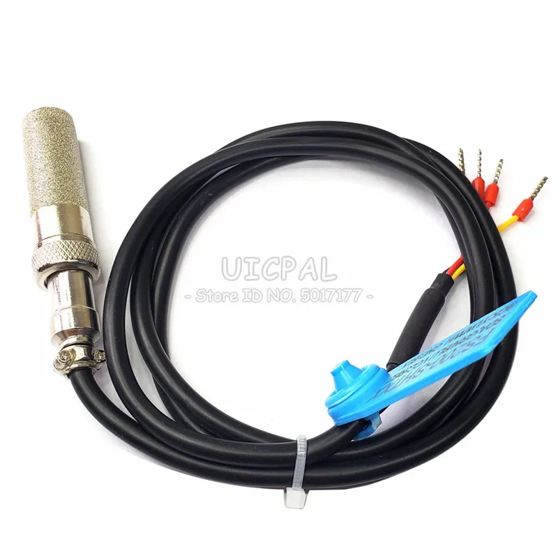 

Temperature Humidity Sensor SHT20 Probe Cable 1M 3M 5M 12M Metal Head Module Digital Capacitance Sensors OEM Length I2C Output