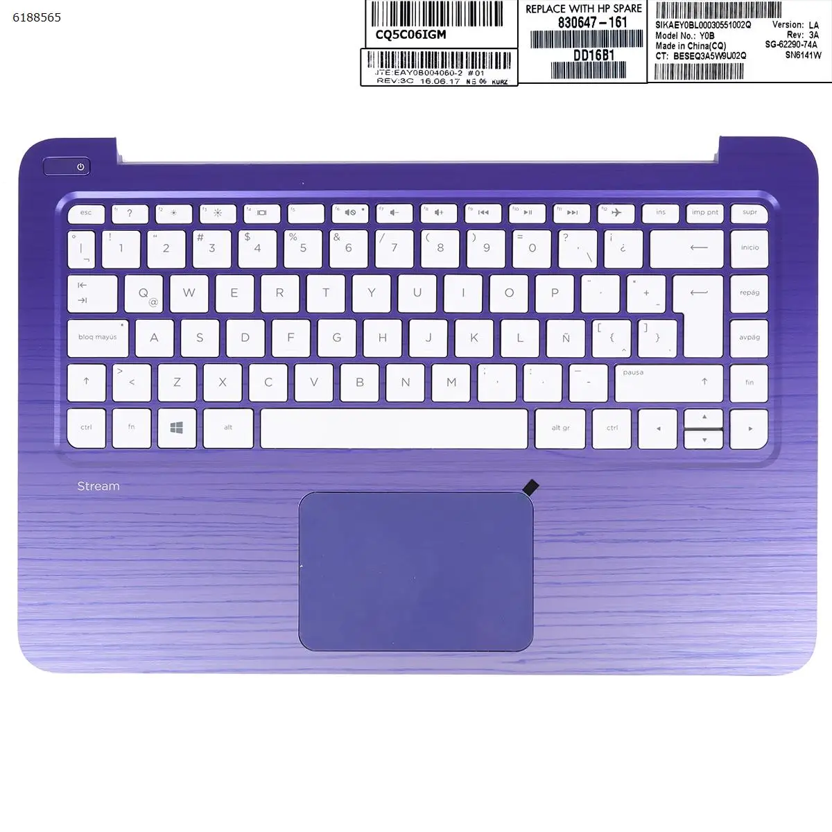 

SP Клавиатура для ноутбука HP 13-c026na 13-c051na 3-c051sa 13-c056sa, синий корпус, белый