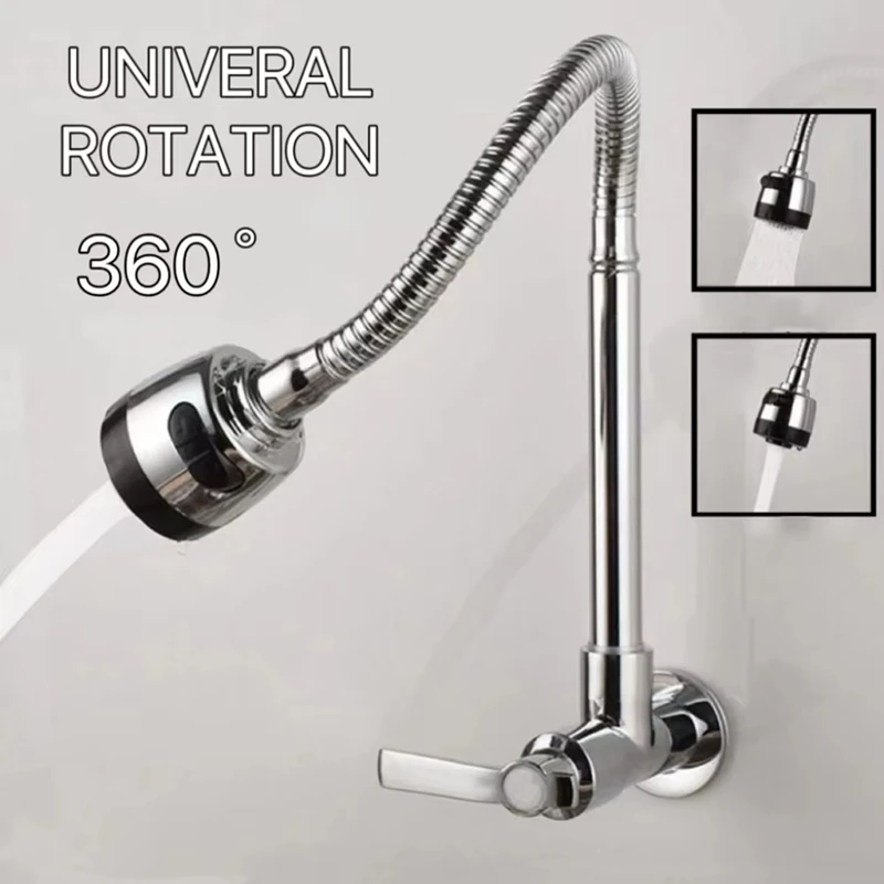 ABYN-Kitchen Faucet Stretchable Flexible Faucet With Nozzle Sink Washing Faucet Hanging Washing Faucet 6