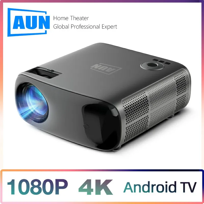 Aun Akey9S Proiettore Android Full Hd Nativo 1080P 3D Led Home Theater Videoproiettore 4K Beamer Bluetooth Wifi Laser Smart Tv