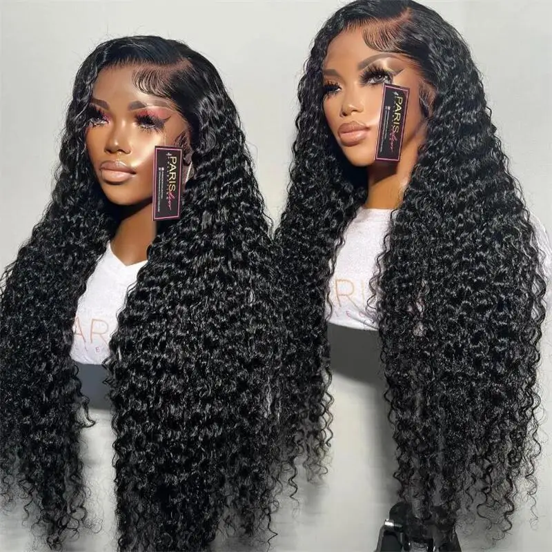 

Soft 26Inch Natural Black 180Density Long Kinky Curly Lace Front Wig For Women BabyHair Heat Resistant Glueless Preplucked Daily