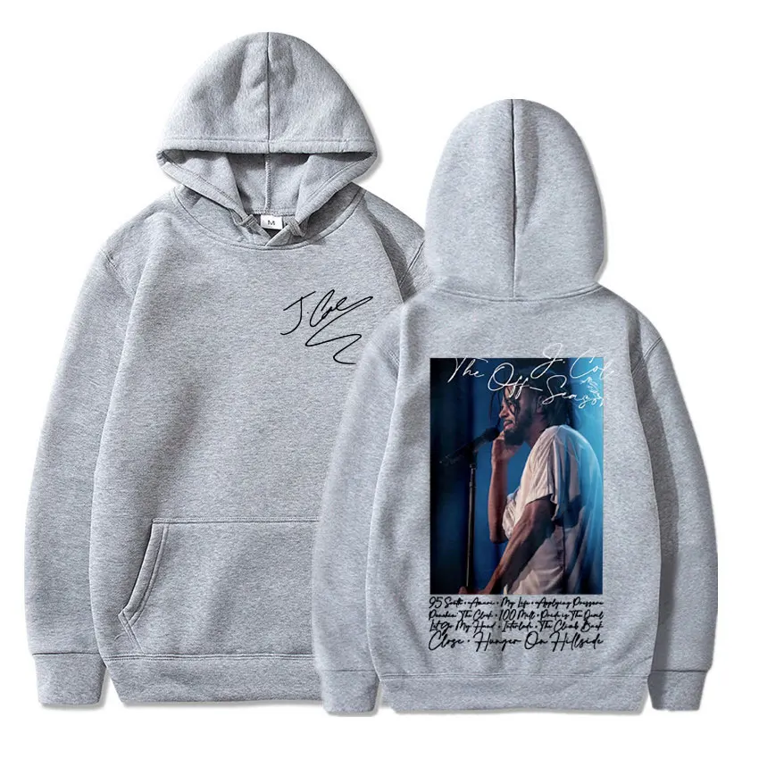2023 Hot Sell Rapper J Cole Music Album Print Sweatshirt Men\'s Women Fleece Cotton Hoodie Hip Hop Street Style Oversized Hoodies