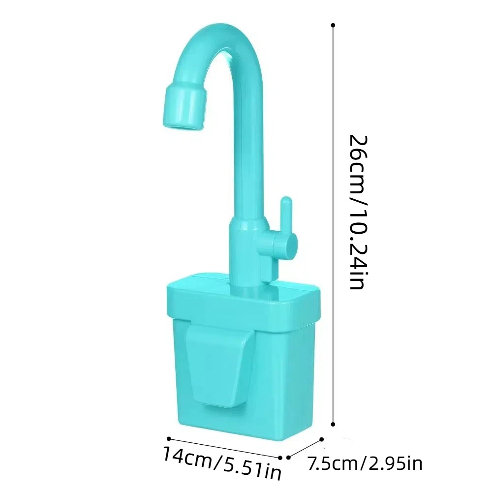 Toddlers Boys Single Hole Kitchen Sink Rotatable Simulation Faucet Replacement Plastic Gift Sink Faucet Play Tap Children