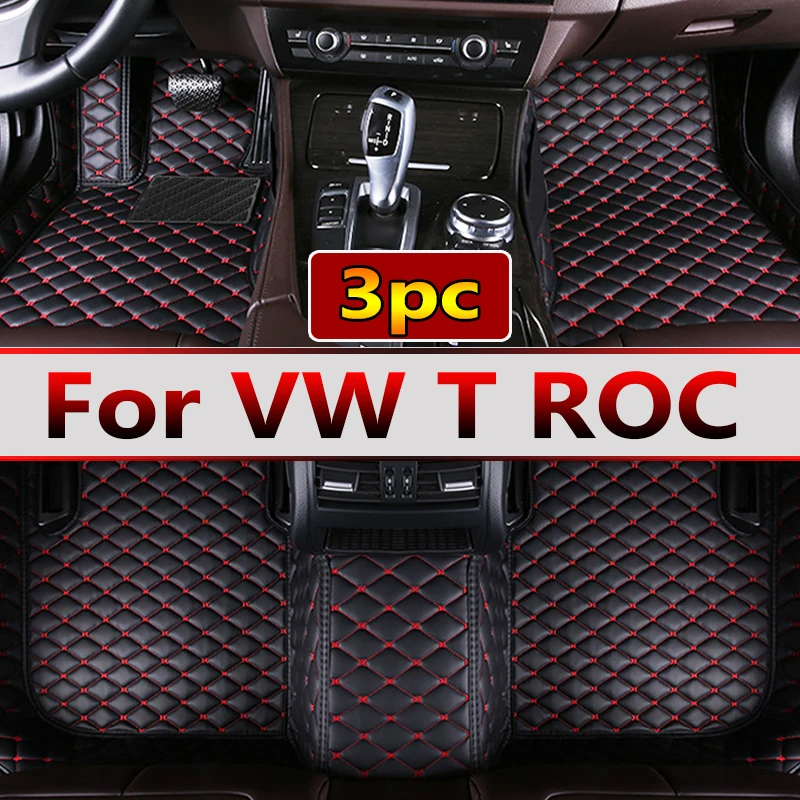 

Car Floor Mats For VW T ROC 2020~2022 AUTO DropShipping Center Interior Accessories Leather Carpets Rugs Foot Pads