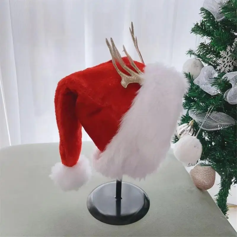 Christmas Hats Santa Hats Holiday Plush Hat Comfortable Unisex Designs Thick Classical Santa for Festival Party Supply