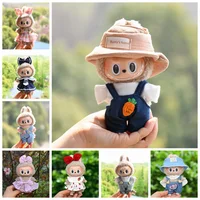 17cm Cute Mini Plush Doll'S Clothes Outfit Accessories For Korea Kpop Exo Labubu Idol Dolls Overalls Hat Clothing DIY Kids Gift 1